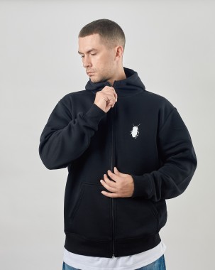 OLD LOGO ZIP HOODIE BLK 