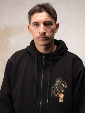 DAVE X SWANSKI HOODIE ZIP BLK