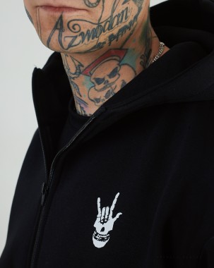 MISFITS HOODIE ZIP BLK